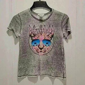 Def Leppard Tshirt Grey Size Large-Jr